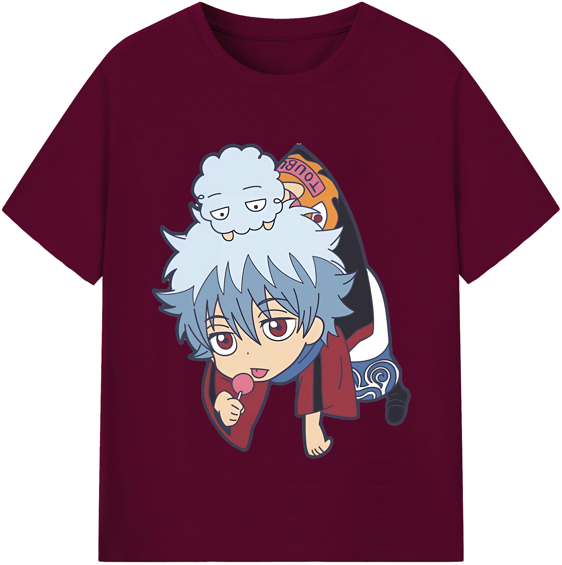 （画像用） ぎんたま 坂田銀時（さかたぎんとき） 神楽 志村新八（しむら しんぱち） GINTAMA Sakata Gintoki Kagura Shimura Shinpachi レディースカジュアルプリントTシャツ（綿100％）